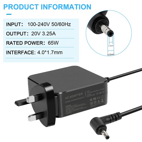 Laptop Charger for Asus E406M E410M Q407I UX462 A509J A409J Power