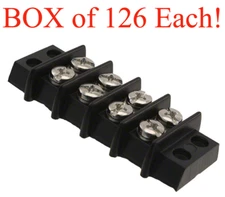 Cinch 4-140 Double Row 4 Circuit Screw Barrier Strip .375 16-22AWG Box of 126 Ea