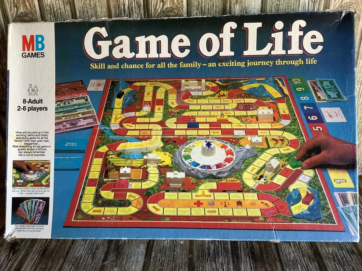 GAME OF LIFE - VINTAGE BOARD GAME - MILTON BRADLEY GAME