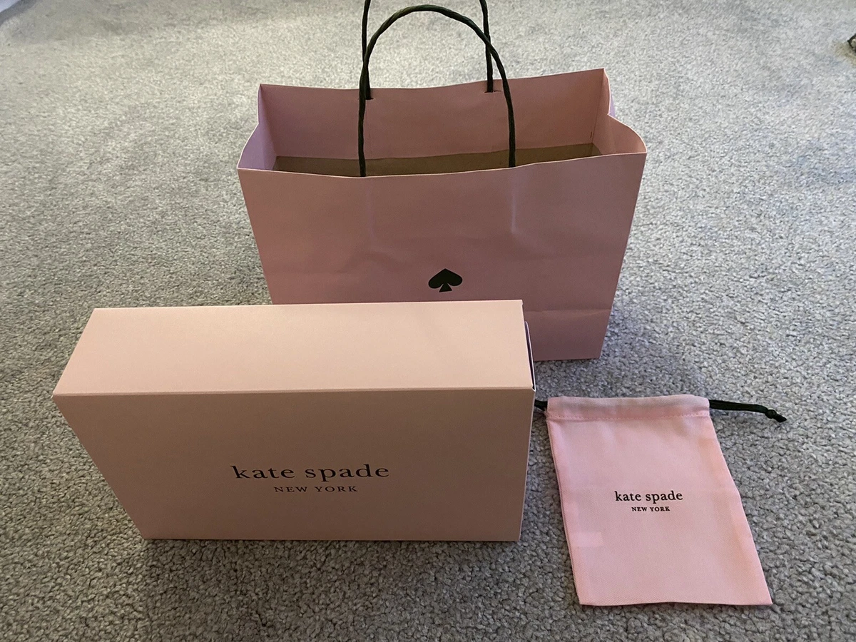 New Kate Spade Pink Jewelry Pouch, Gift Box For Wallets, Small