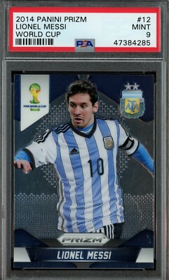 2014 Panini Prizm World Cup Lionel Messi Card #12 Graded PSA 9