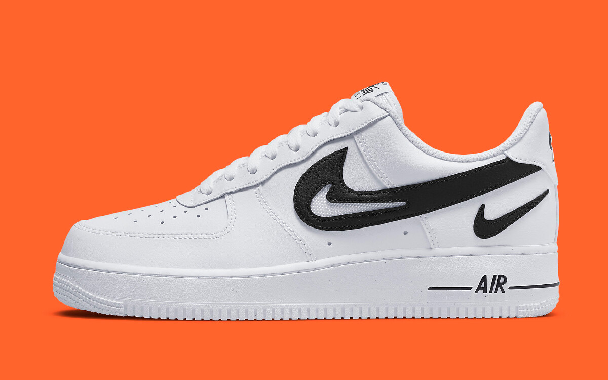 24cm NIKE GS AIR FORCE1 LOW 新品 Nike Air Force 1 Low GS Cut Out White Black DR7889 100