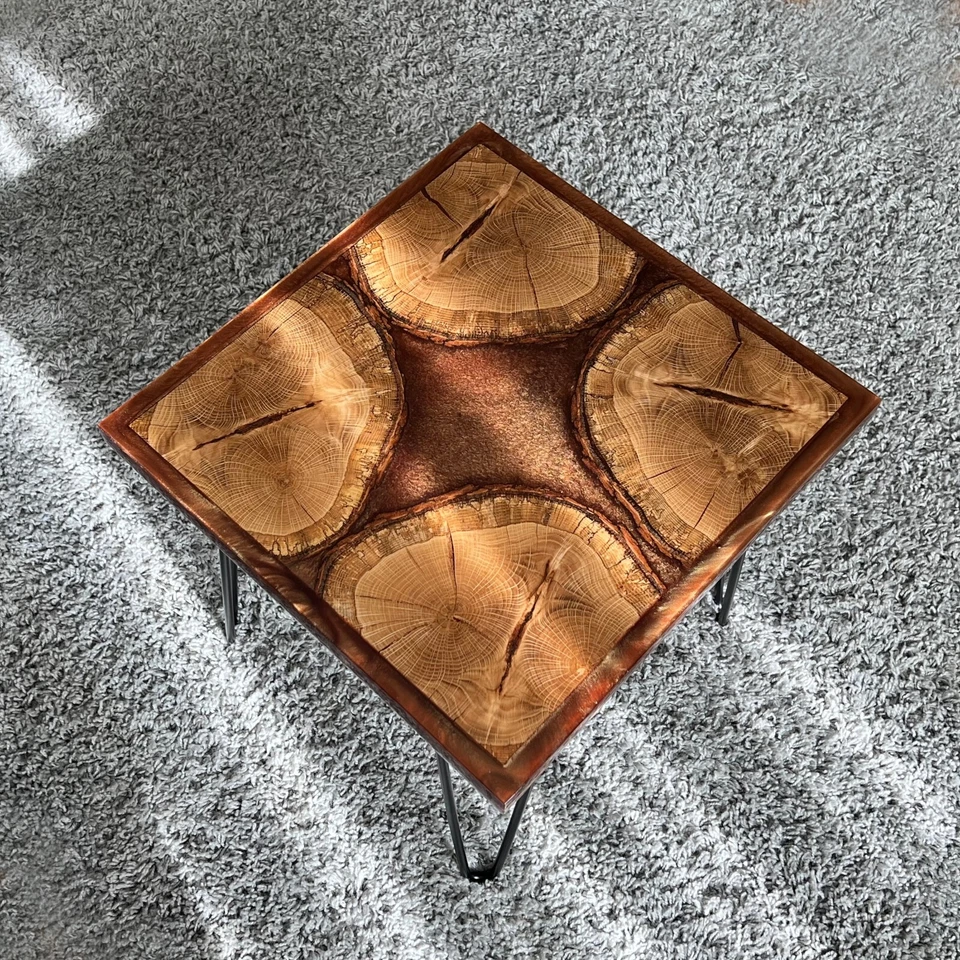 Epoxy Table Live Edge / Live End Table / Coffee Table / Epoxy Side Table - Image 2 of 4