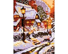 "Magic Night" Printed Needlepoint Tapestry  Canvas 10418