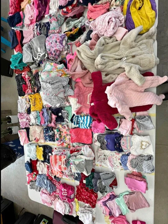Bundle of baby girl clothes size 06m