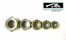 250 PC Grade 8 Coarse & Fine Thread Nylon Lock Nut Assortment Yellow Zinc