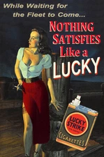 LUCKY STRIKE Cigarette Poster New Original Retro Smoker Pulp Cover Art Print 077