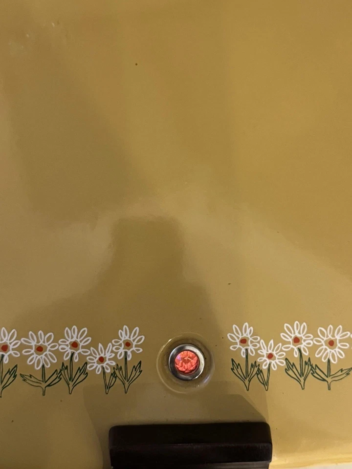 De Colección Toastmaster 264 Tamaño Familiar Waffle Panadero Parrilla Combo Flores Amarillas Probado Foto 2 de 4