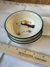 Pfaltzgraff Snowbear Skating 4” Nut/Sherbet Small Bowls Christmas – Set of 3 EUC