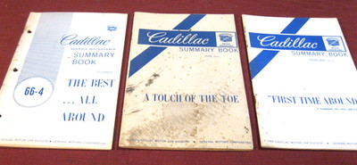 Original 1965-1966 Cadillac Dealership Service Summary booklet Set, cool