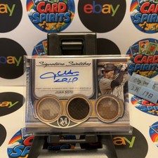 2023 Topps Museum Collection Juan Soto NY Yankees Mets Swatches Triple Relic