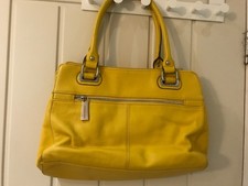 Tignanello womens leather bag in sunshine yellow vgc