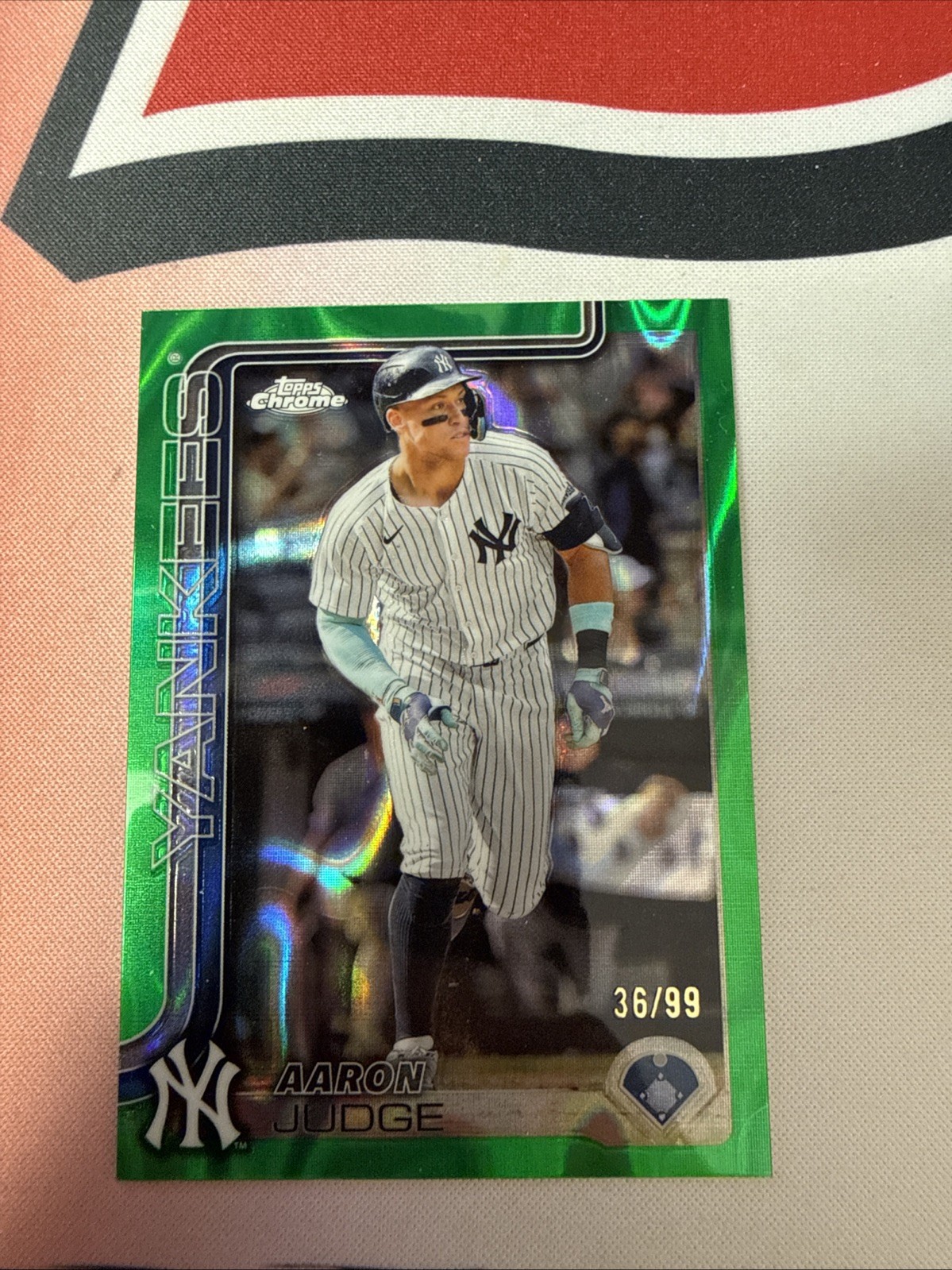 2025 Topps Chrome Aaron Judge Green Lava Refractor /99 Yankees