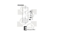Einlassventil Bga V531010 FüR Lancia Ulysse Phedra Scudo Fiat Bus 179BXA11 16V 1
