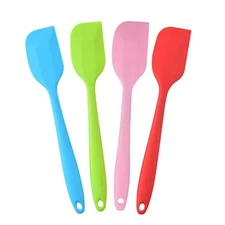 4 Pack Heat Resistant Silicone Spatulas Set for Cooking Nonstick Cookware Fle...