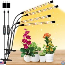 Full Spectrum Grow Light for Indoor Plants, Dual Heads Grow Lights with 10