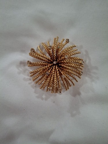 1960s Atomic Rhinestones Starburst Sputnik Brooch