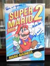 Super Mario Bros. 2 CIB (Nintendo NES, 1988) Signed Charles Martinet