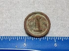 DUG CIVIL WAR PERIOD CONFEDERATE BLOCK I BUTTON
