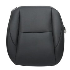 Front Driver Side Bottom Replacement Seat Cover Leather Compatible with Black