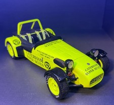 Caterham Super Seven 1/18 Fluorescent Yellow Model Car, Open Car, Missing Side