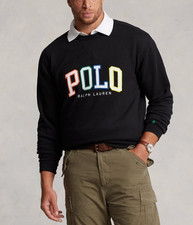 Polo Ralph Lauren Men's Black RL Fleece Logo Sweatshirt Multi Size's NWT