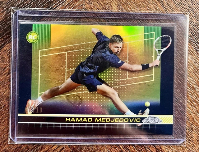 Topps Chrome Tennis Hamad Medjedovic Black Refractor /10 RC Mint