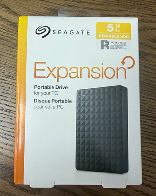 Seagate Expansion 5TB Portable External Hard Drive USB 3.0 STEA5000402 NEW