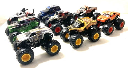 Vintage Monster Jam 1/64 Hot Wheels Monster Trucks (8) Original As Found+Used!