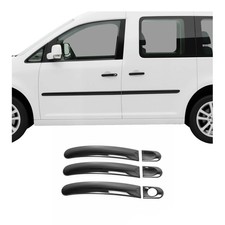 Türgriff Blende Türgriffkappen für VW Caddy 2015-2020 3-Tür Edelstahl Dunkel 6x