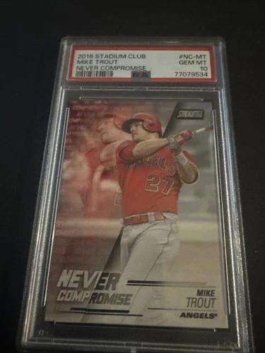 2018 Topps Stadium Club - Never Compromise Mike Trout Psa 10
