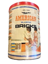 VTG Halsam American Plastic Bricks #725 - Set of 320 Out Of 329 Pieces  See Pics