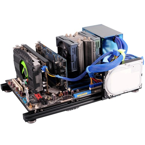 PC Open Frame Case DIY Mini Aluminum Alloy ITX ATX Frame for PC Computer Desktop - Picture 7 of 10