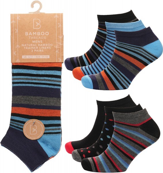 12 Pairs Mens Bamboo Super Soft Bamboo Comfort Trainer Liner Sports Socks