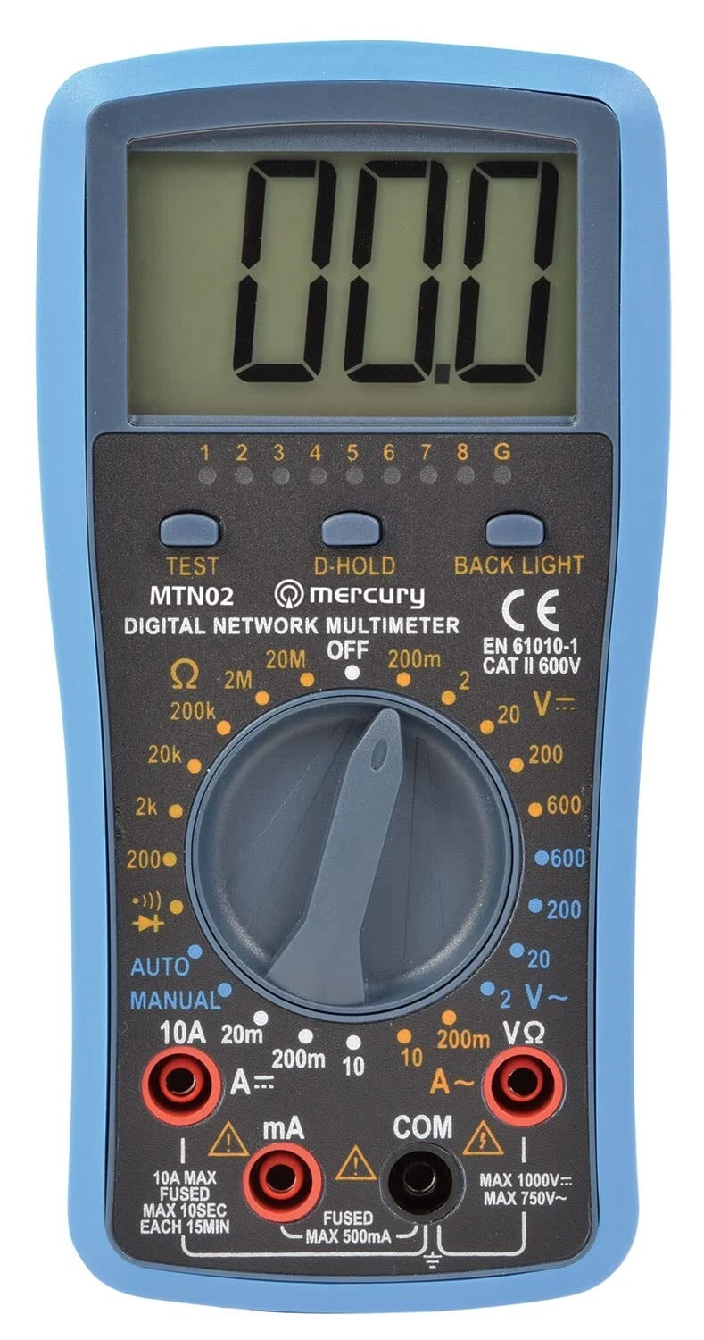 Professional Digital Multimeter & Network Tester 23 Testing Ranges & 6 Functions