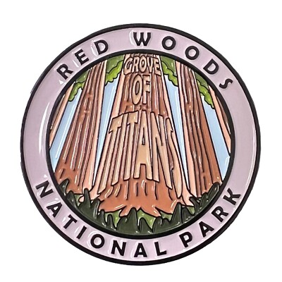 Cre8Travel Redwoods National Park Collectible Magnet - Enamel Finish 52mm NEW