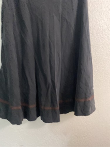 Two Star Dog Skirt Women Size M Brown Silk Blend Embellished Embroidered T32 - Picture 5 of 6