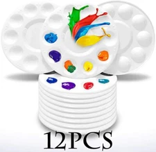Paint Tray Palettes Plastic Pallets for Kid Adult Student Acrylic Oil Watercolor