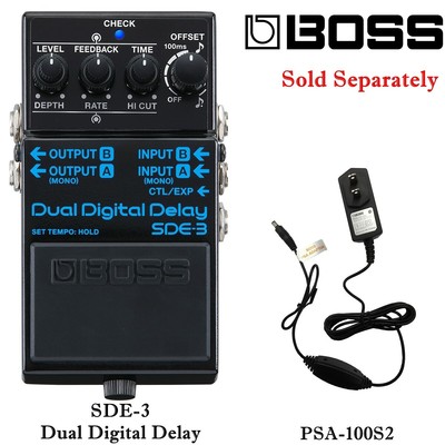 BOSS Effects Pedal  '' SDE-3 Dual Digital Delay '' genuine AC adapter PSA-100S2