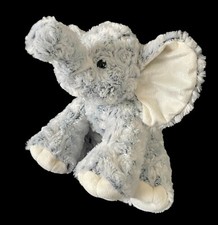 Toys R Us Plush Elephant Stuffed Animal Gray Soft Swirl Fur Animal Alley 12"