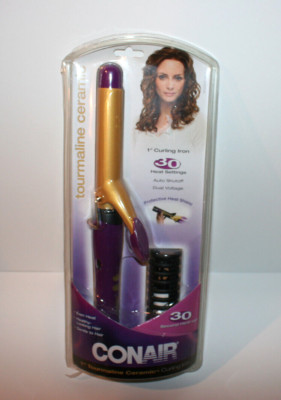 NEW Conair Tourmaline Ceramic 1'' Curling Iron Purple 30 Heat Settings CD301TCS