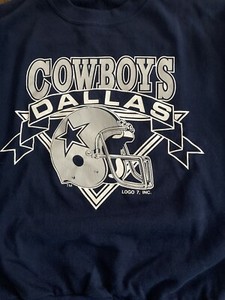 Vintage Dallas Cowboys Men’s Sweatshirt Navy XL 1990’s Helmet Star Logo 7 , USA