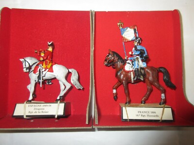 Lot figurines starlux en plomb : 5 cavaliers second empire (Napoléon