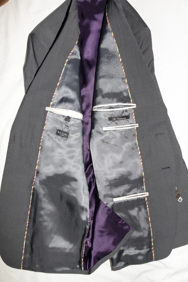 SUPERB MENS PAUL SMITH 'WESTBOURNE' LONDON STRIPED LUXURY SUIT: UK 44L/W36x29L. - Image 2 of 4