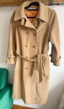 Vintage Mansfield Wool And Cashmere Blend Brown Beige Coat Ladies Size 16