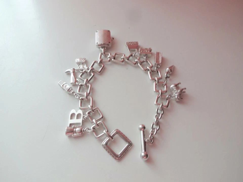 Auténtico reloj pulsera colgante suizo Burberry BU5200 dama plata esterlina Foto 3 de 4