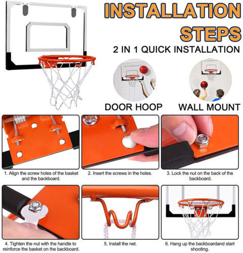 Mini Basketballkorb für Kinder Erwachsene Basketballkorb Indoor Basketball Set - Bild 2 von 15