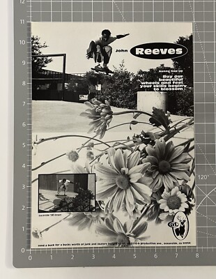John Reeves A1 Meats Skateboard Wheels 1994 Print Ad Original 90 s Skateboarding
