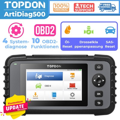 TOPDON AD500 Profi Auto OBD2 Diagnosegerät Scanner Motor/Getriebe/ABS/SRS 3RESET