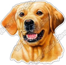Yellow Lab Labrador Retriever Dog Pet Pets Car Bumper Vinyl Sticker Decal 4.6"
